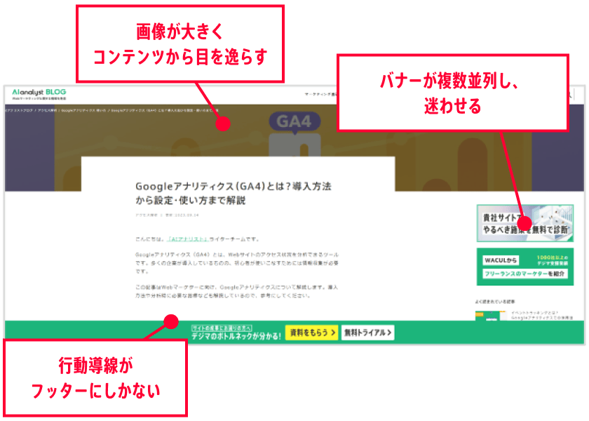 (サンプル例)現行画面の改善点洗い出し
